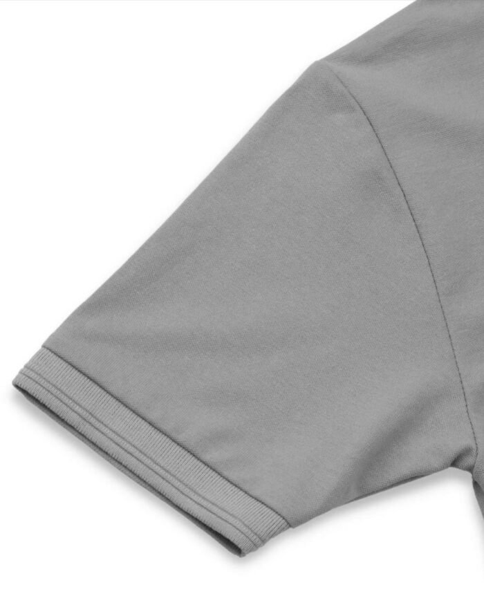 SOLID POLO T-SHIRT ASH COLOR - Image 4