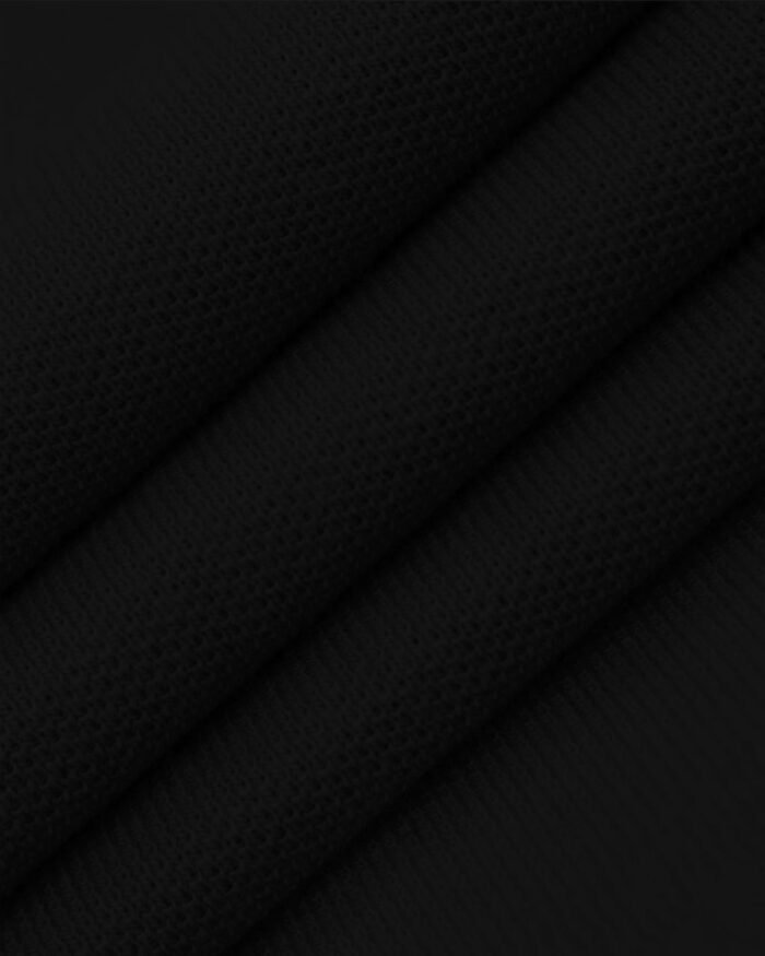 SOLID POLO T-SHIRT - BLACK - Image 3