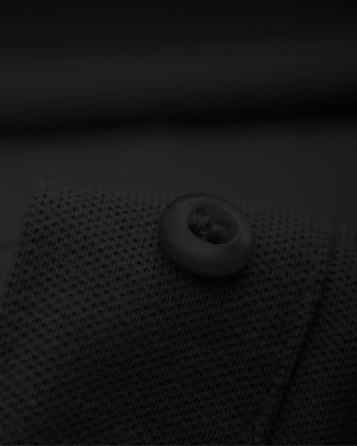 SOLID POLO T-SHIRT - BLACK - Image 5