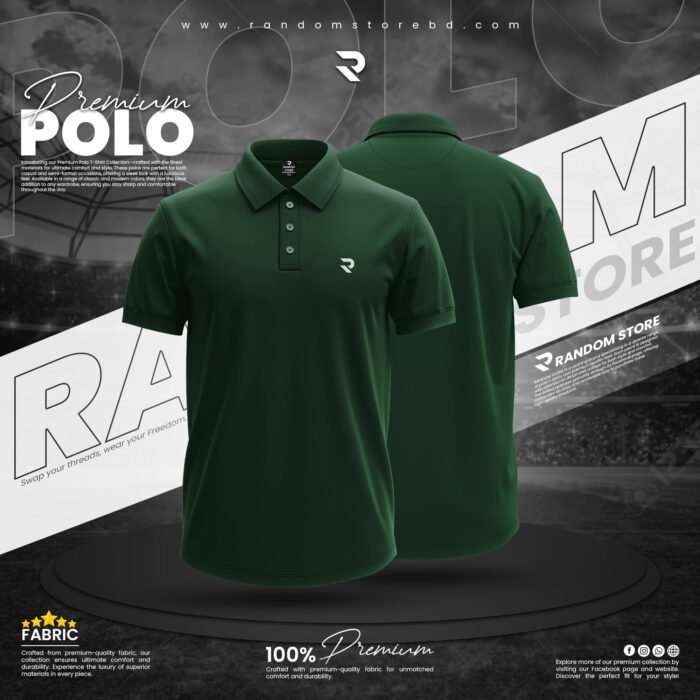 SOLID POLO T-SHIRT GREEN COLOR - Image 1
