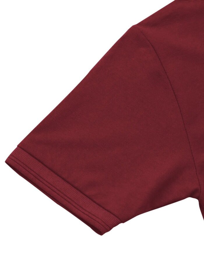 SOLID POLO T-SHIRT MARRON COLOR - Image 4