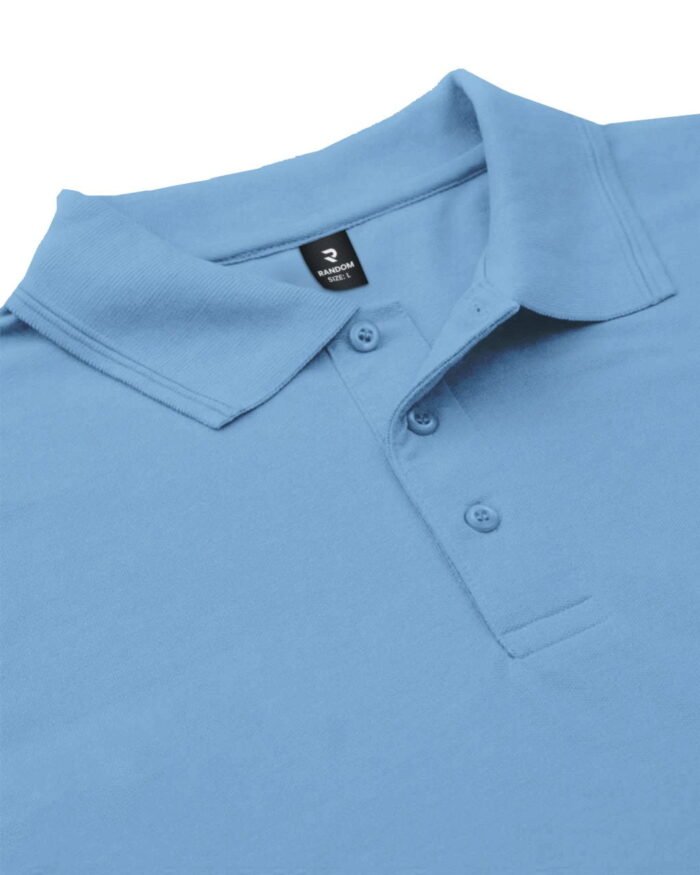 SOLID POLO T-SHIRT BLUE COLOR - Image 2