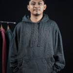 BLACK OVERSIZED ACIDWASH HOODIE